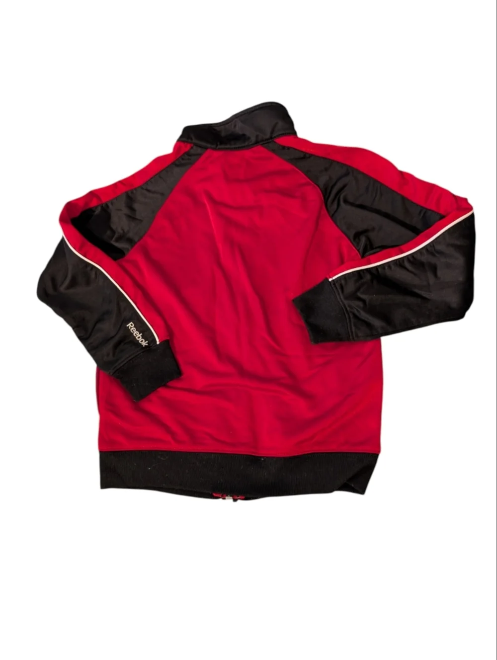Reebok Y2K Kids Nylon Full Zip Jacket Red Black Size 6 Youth‎